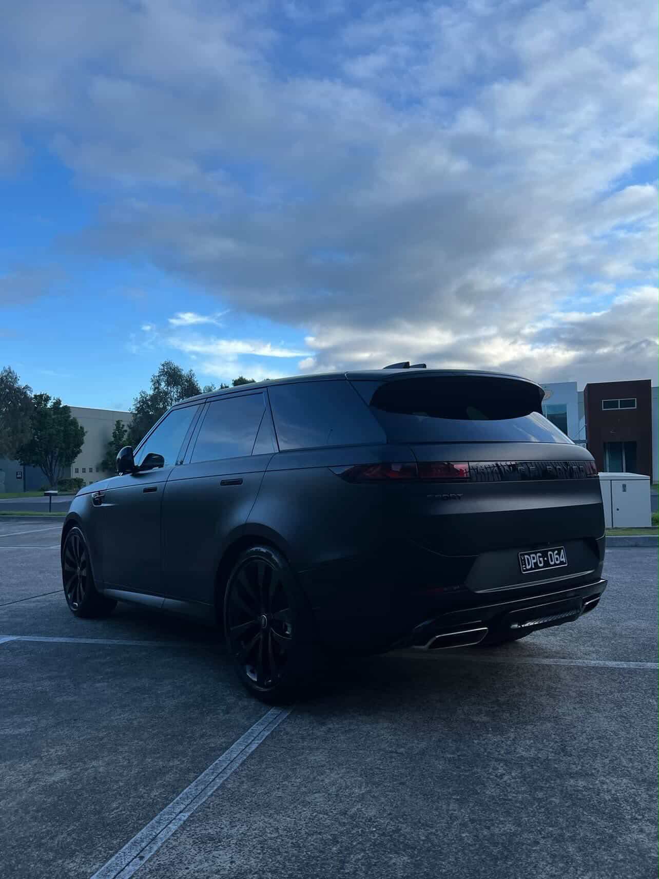 Matte black full wrap — Range Rover Sport